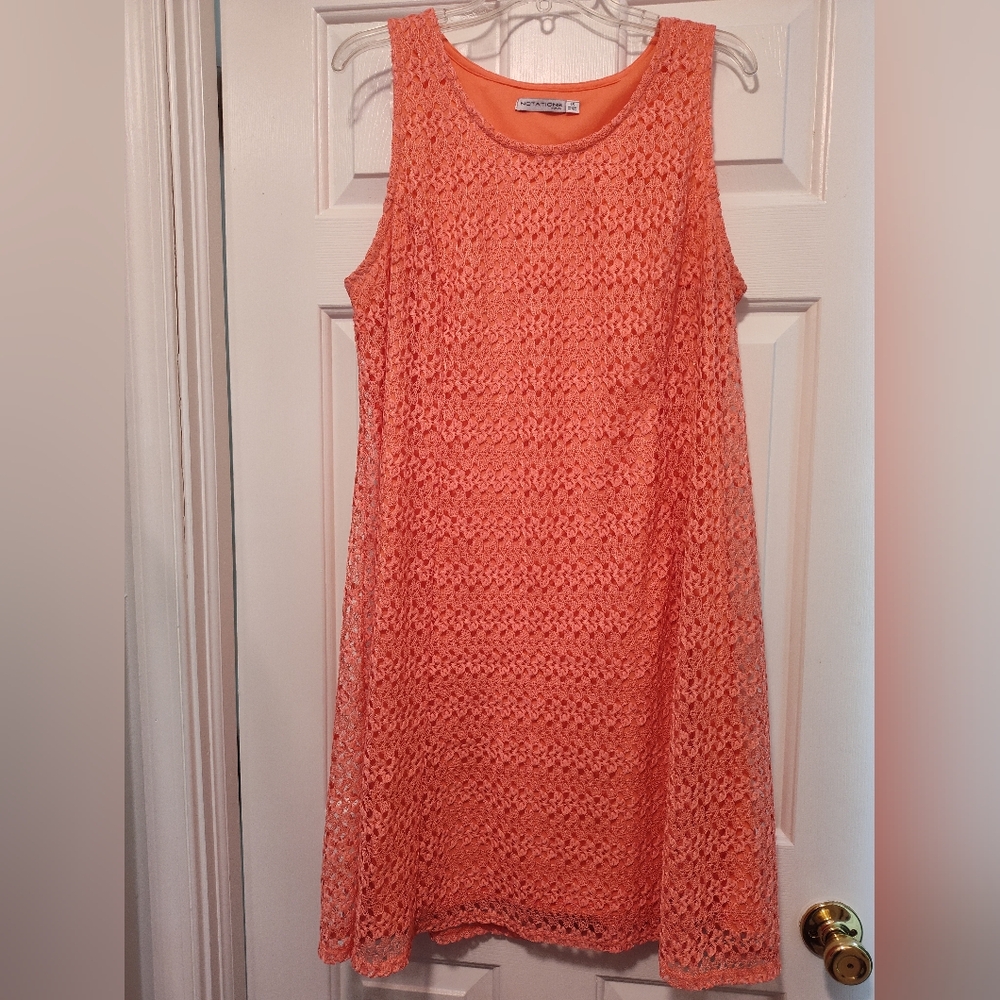 💙 Notations Peach Sleeveless Dress